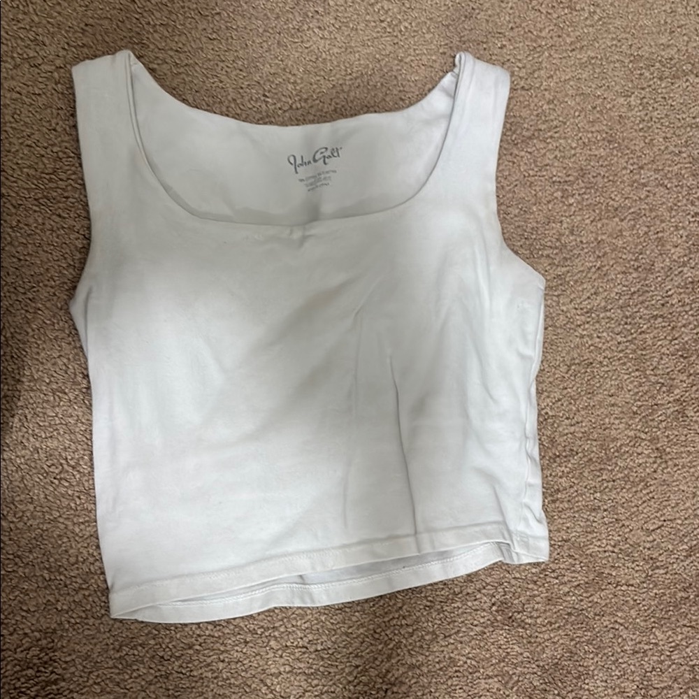Brandy Melville White Cropped Sleeveless Tank